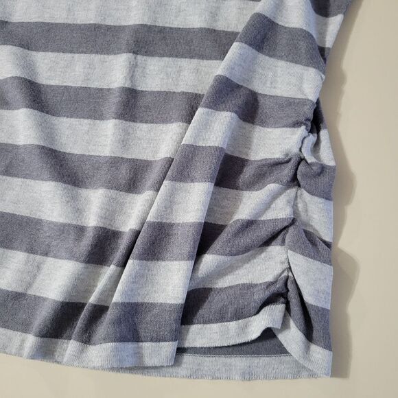 Nordstrom's One A Charcoal Gray Stripe and Gold Colorblock Pullover Sweater - Picture 8 of 11